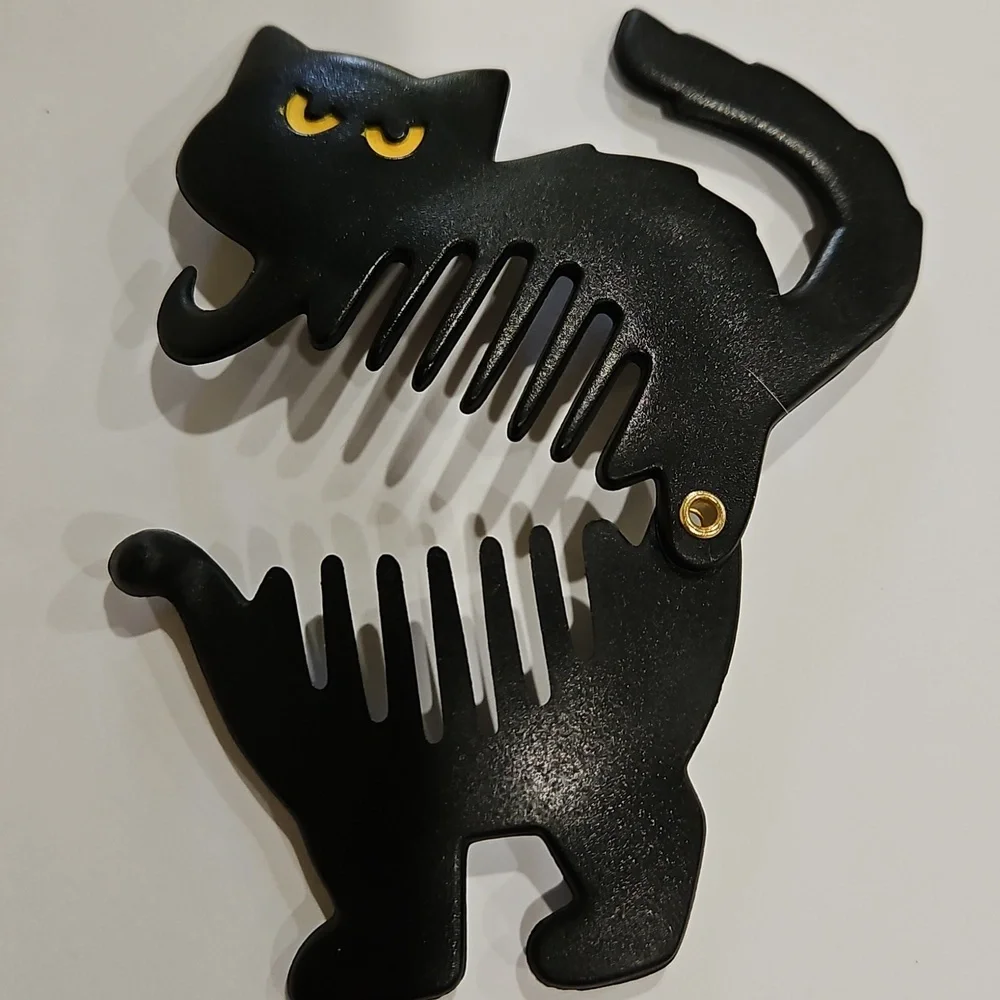 Black‎ Cat Marked 1989 MMK COS Hair Comb Clip Accessory